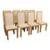 8 chaises italiennes laquées et peintes du 20ème siècle