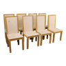 8 chaises italiennes laquées et peintes du 20ème siècle