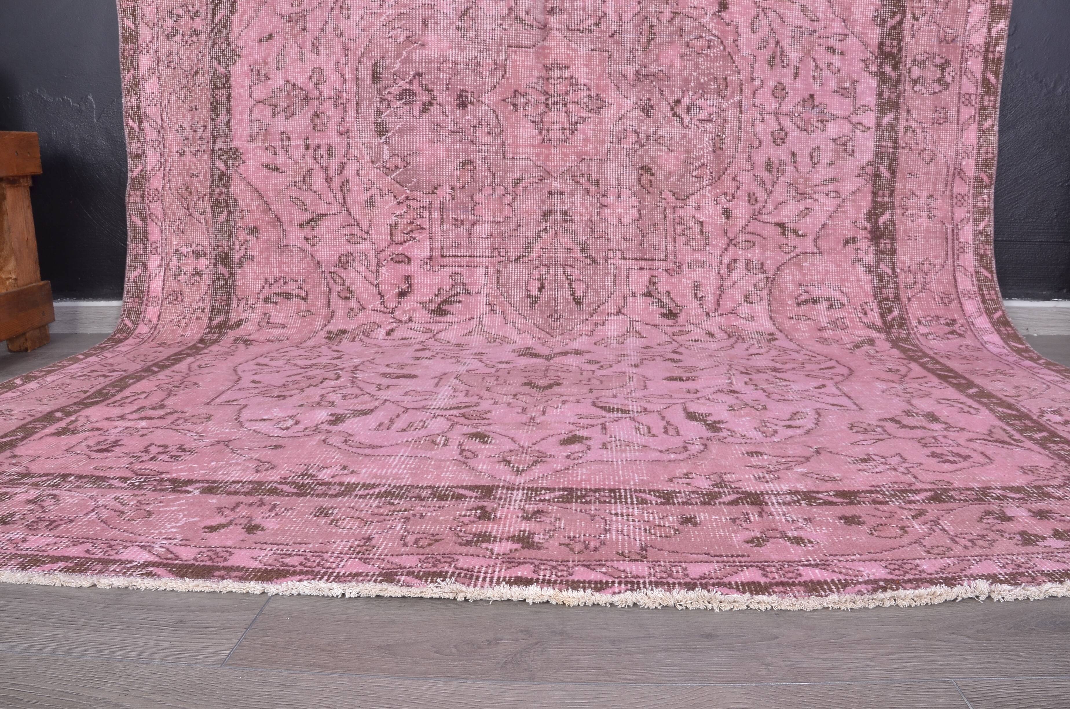 Pink Vintage Oushak Rug Sku2348
