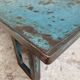 Table basse industrielle acier azur 90 x 110 cm