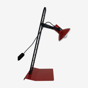 Lampe de bureau modulable, grillage rouge