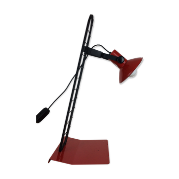 Lampe de bureau modulable, grillage rouge