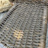 Small children's chair in beige scoubidou.