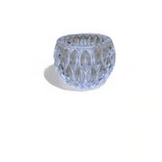 Chic and transparent decorative glass candle. Old vintage for candle or candle holder