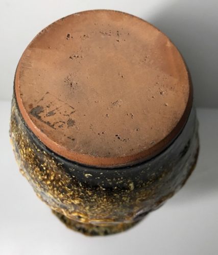 Enamels honey vintage ceramic vase