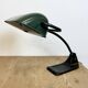 Lampe de Banque Vintage en Émail Vert de BUR, 1930s