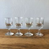 Set of 4 liqueur glasses early 20th century