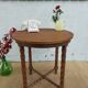 Round table, turned wooden legs