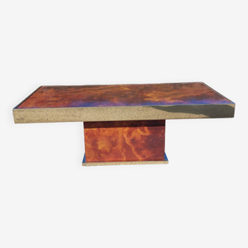 Table basse rectangulaire Hervé Chapuis - Années 70