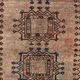 Vintage Afghan Turkoman village Rug 170x112 cm, Red, Black Tribal Medium