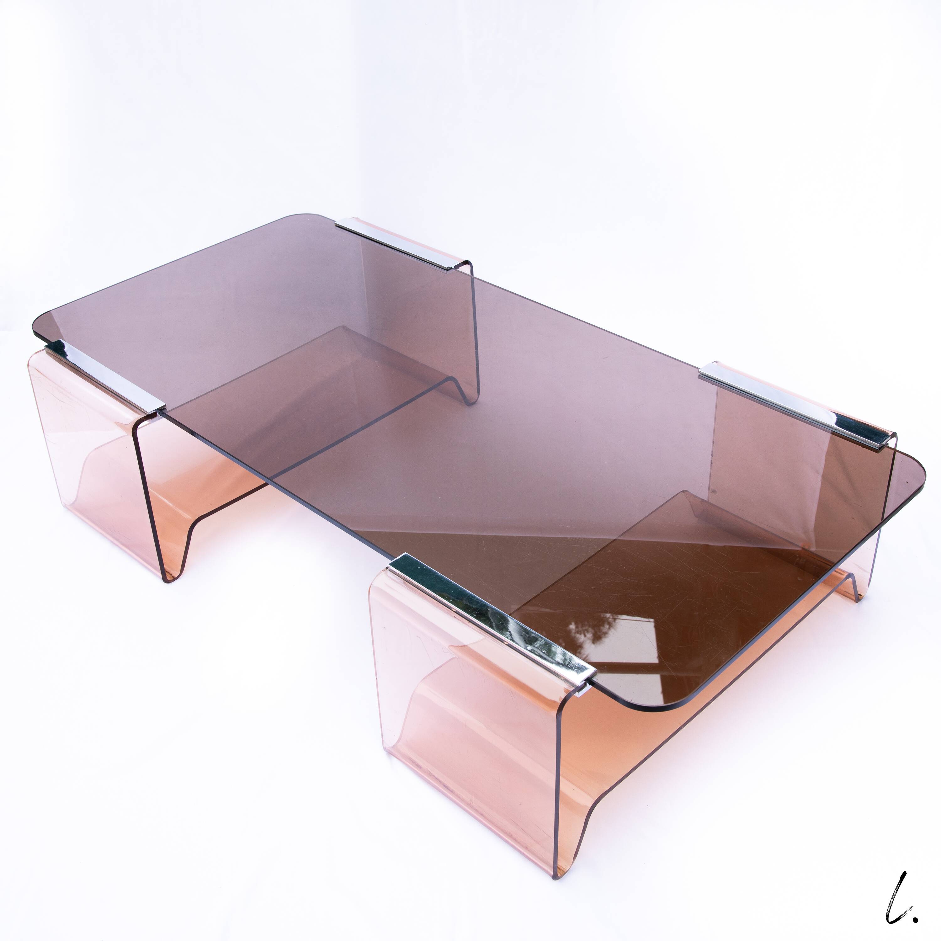 TABLE BASSE MICHEL DUMAS POUR ROCHE BOBOIS, 1970