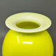 1960s yellow vase by dogi in murano glass. made in italy