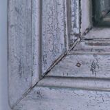Beveled mirror patinated wood early 20th century
