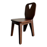 Massive, dark retro brutalist chair (several in stock)