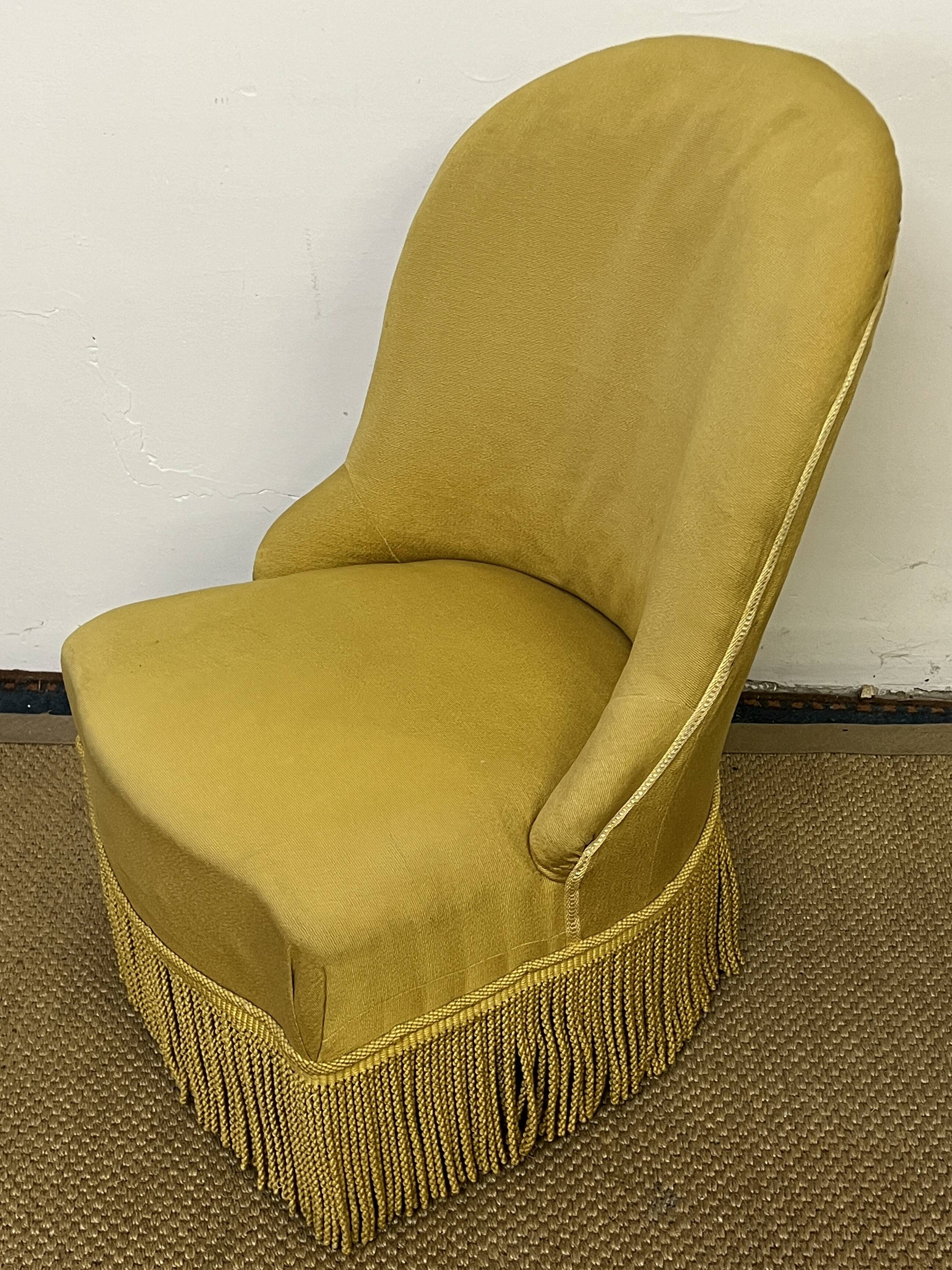 Mustard toad armchair