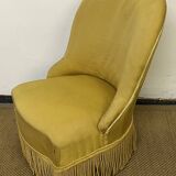 Fauteuil crapaud moutarde