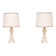 small Marble Table lamps Hollywood Regency 1970s Italy