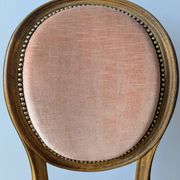 Louis XVI armchair with patina and antique velvet