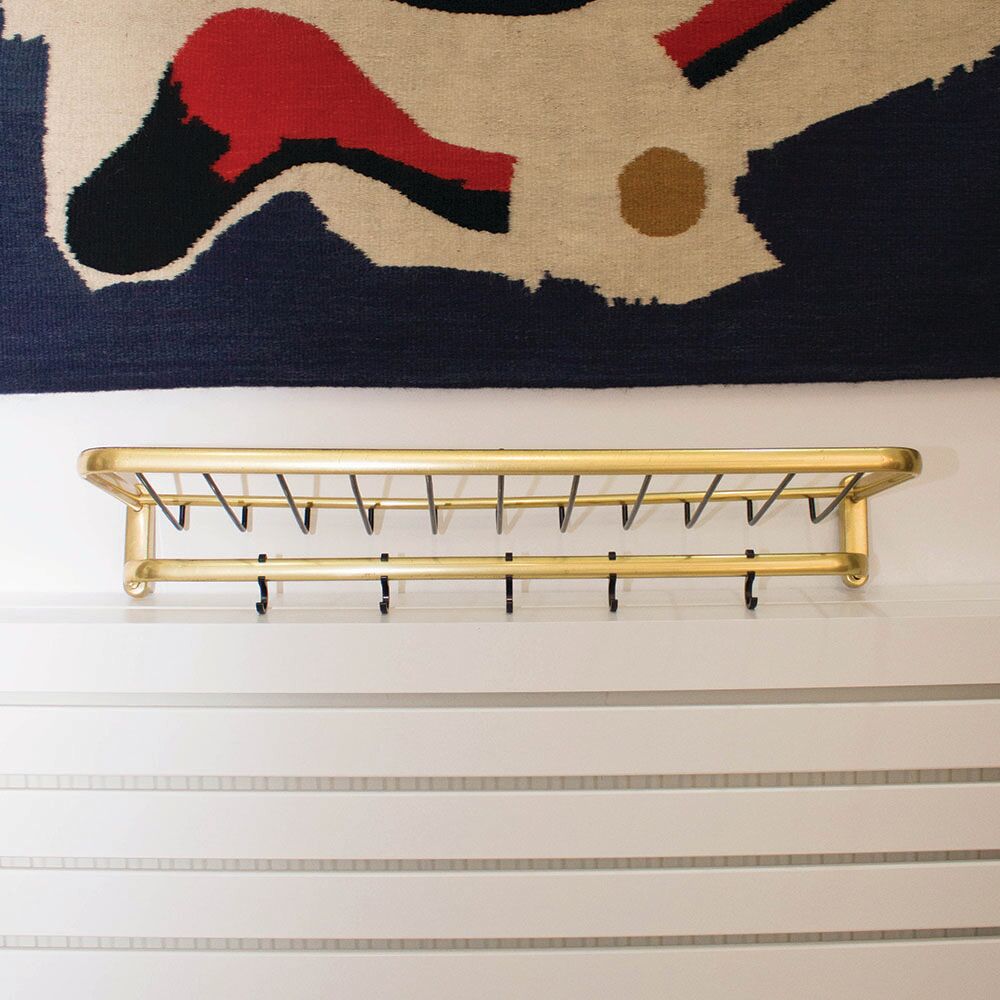 Wall coat rack made of brass