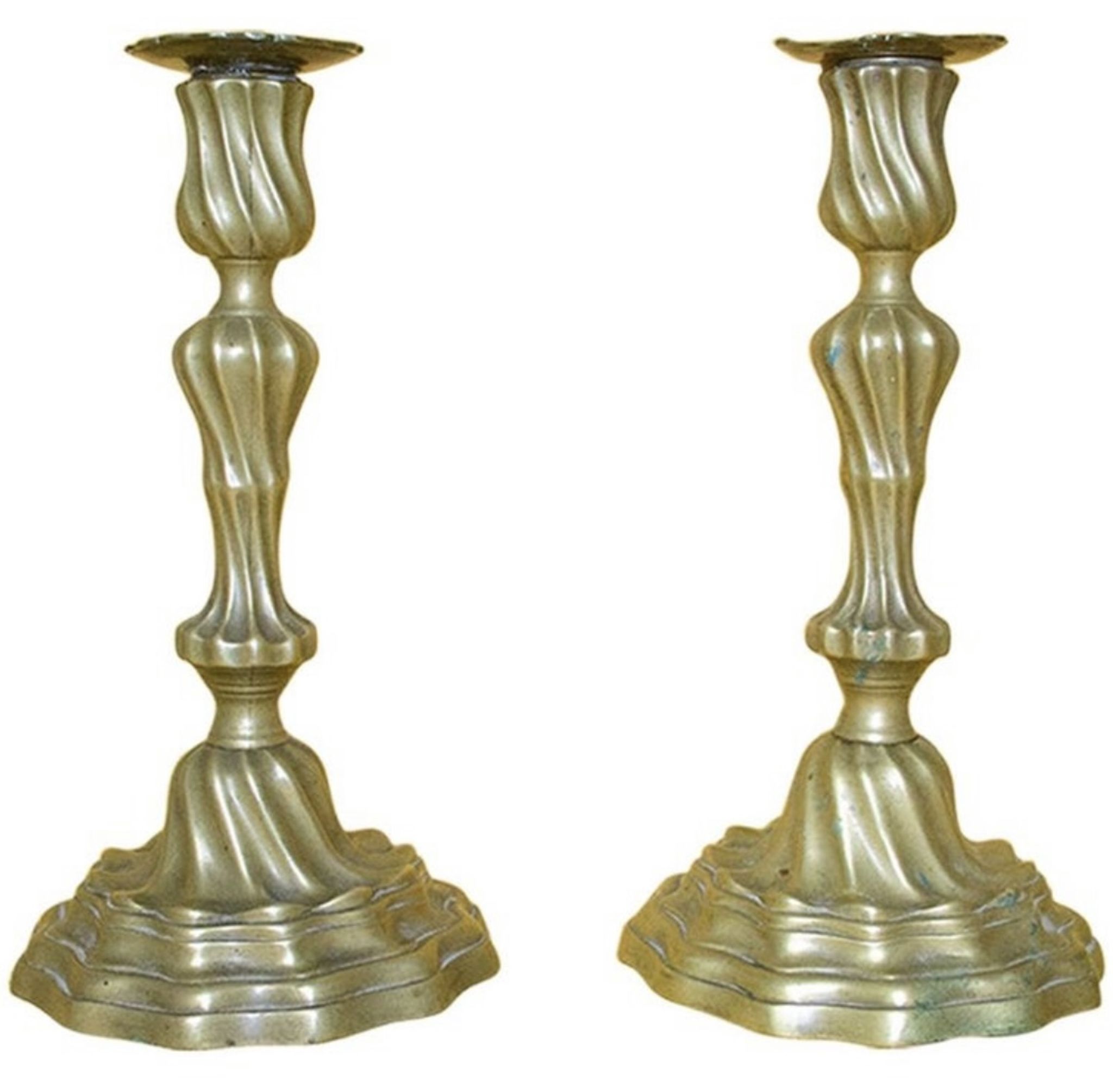 Pair of chandelier, gilded metal, Louis XV style, eighteenth century