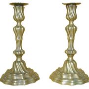 Pair of chandelier, gilded metal, Louis XV style, eighteenth century
