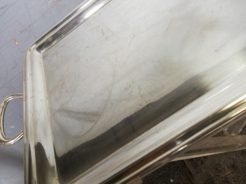 Silver metal plate / tray ep 1940 Stork punch