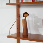 Modular shelving, teak veneer, Denmark, 1970s