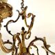 Golden bronze chandelier in Louis XV style