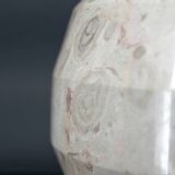 Modernist Art Deco ball lamp in carved marble, France, Circa 1930