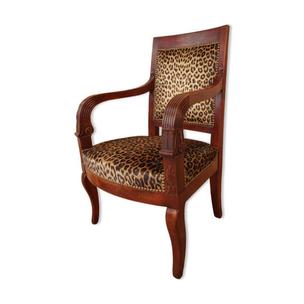 Fauteuil époque empire en acajou