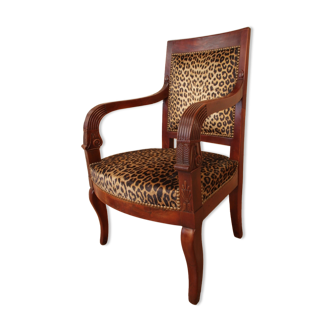 Fauteuil époque empire en acajou