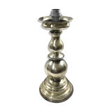 Pied de lampe en bronze argenté