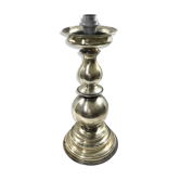 Pied de lampe en bronze argenté