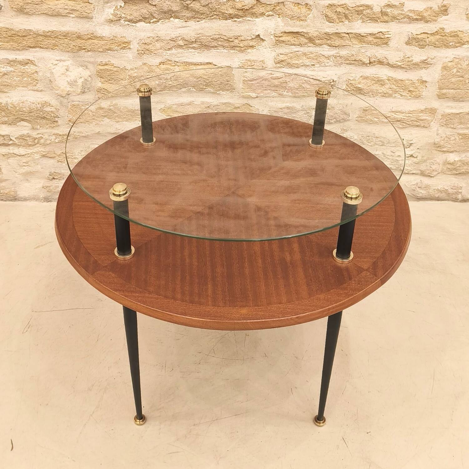 Two-tier side table, Italian work, 1950.