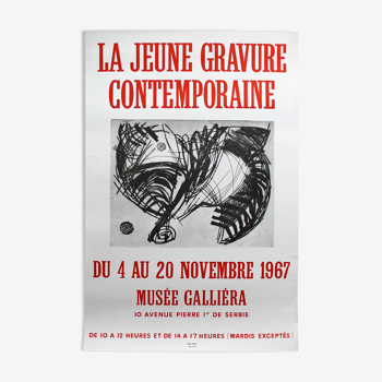 Affiche Exposition La Jeune gravure contemporaine 1967