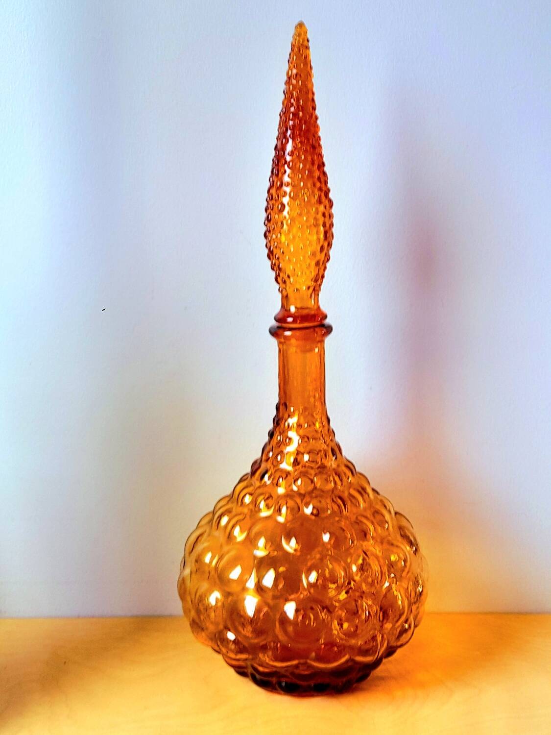 Italian glass bottles Empoli 1970