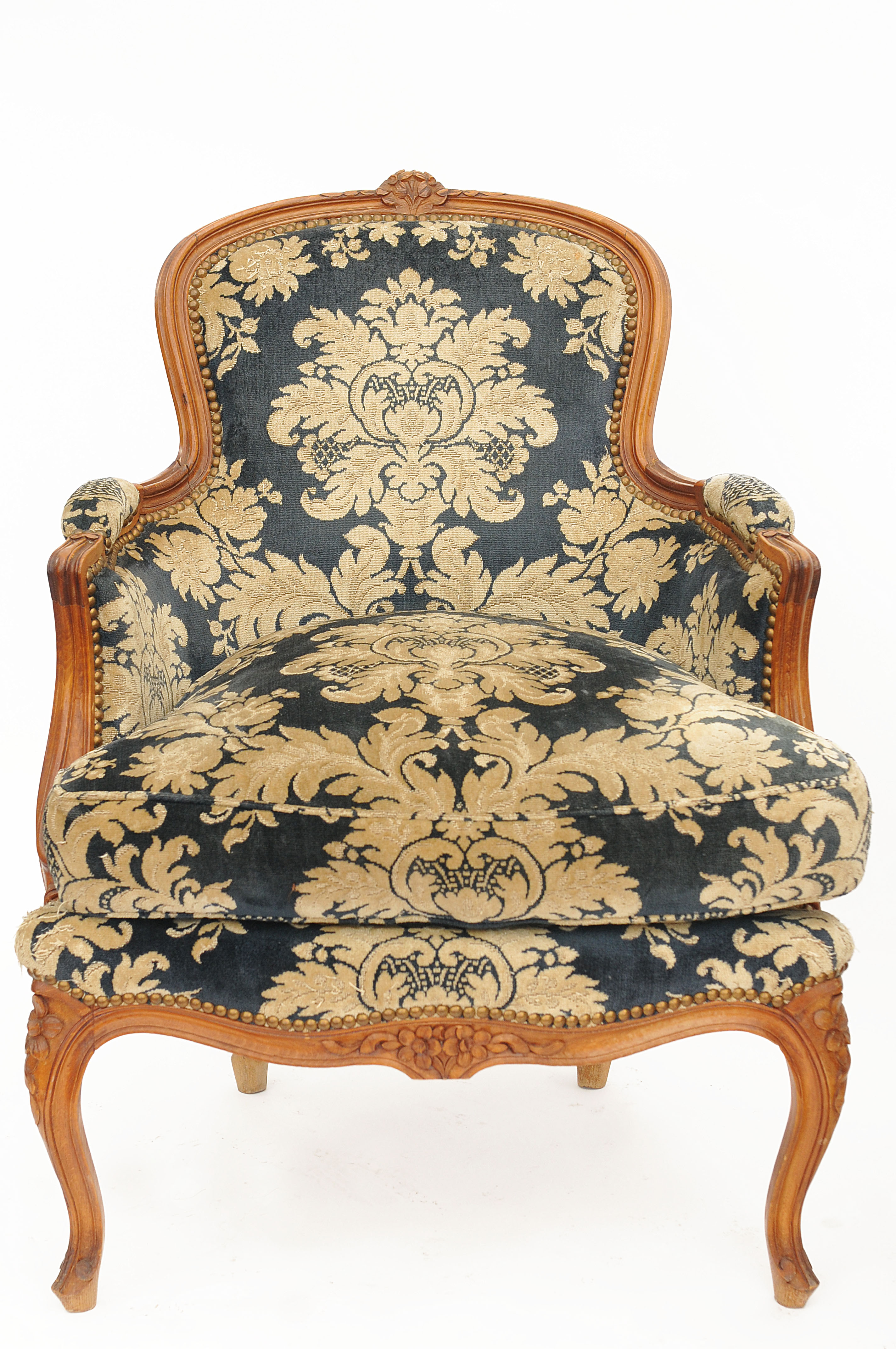 Pair of Louis XV-style shepherdess armchairs