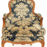 Pair of Louis XV-style shepherdess armchairs