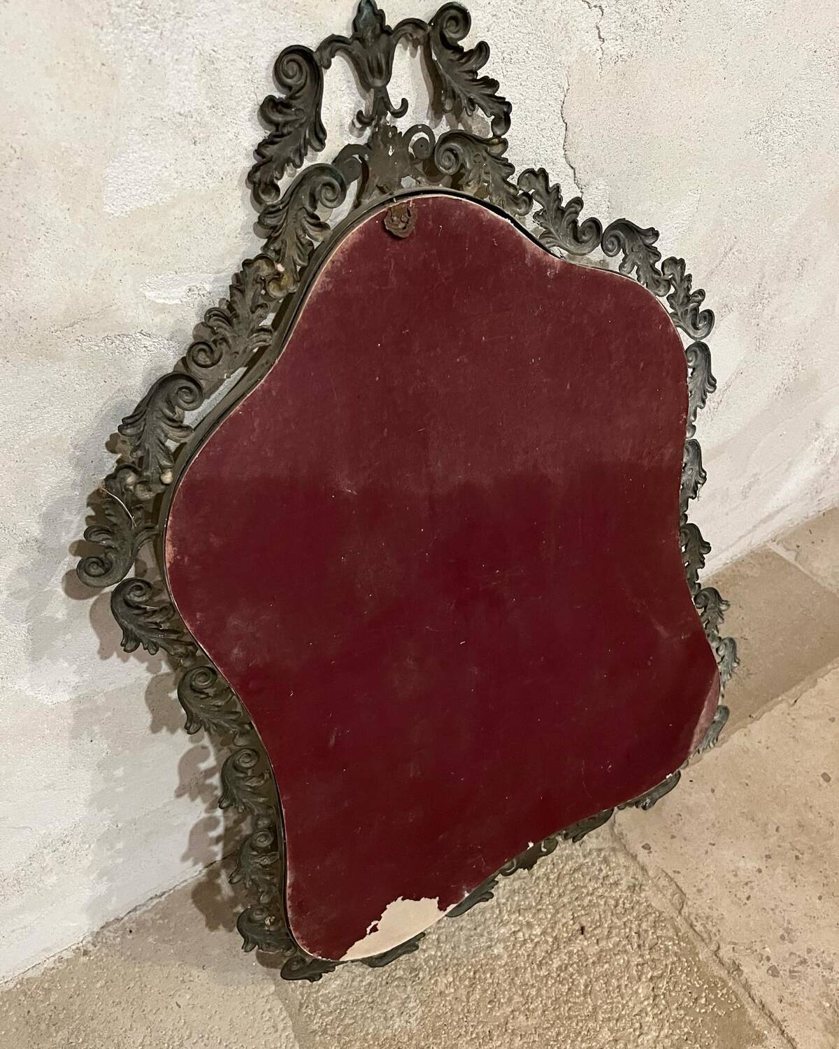 Large brass mirror 1930s/40s