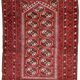 Tapis vintage fait main Gabbeh du Moyen-Orient 140cm x 215cm (1960s)