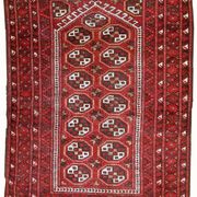 Tapis vintage fait main Gabbeh du Moyen-Orient 140cm x 215cm (1960s)