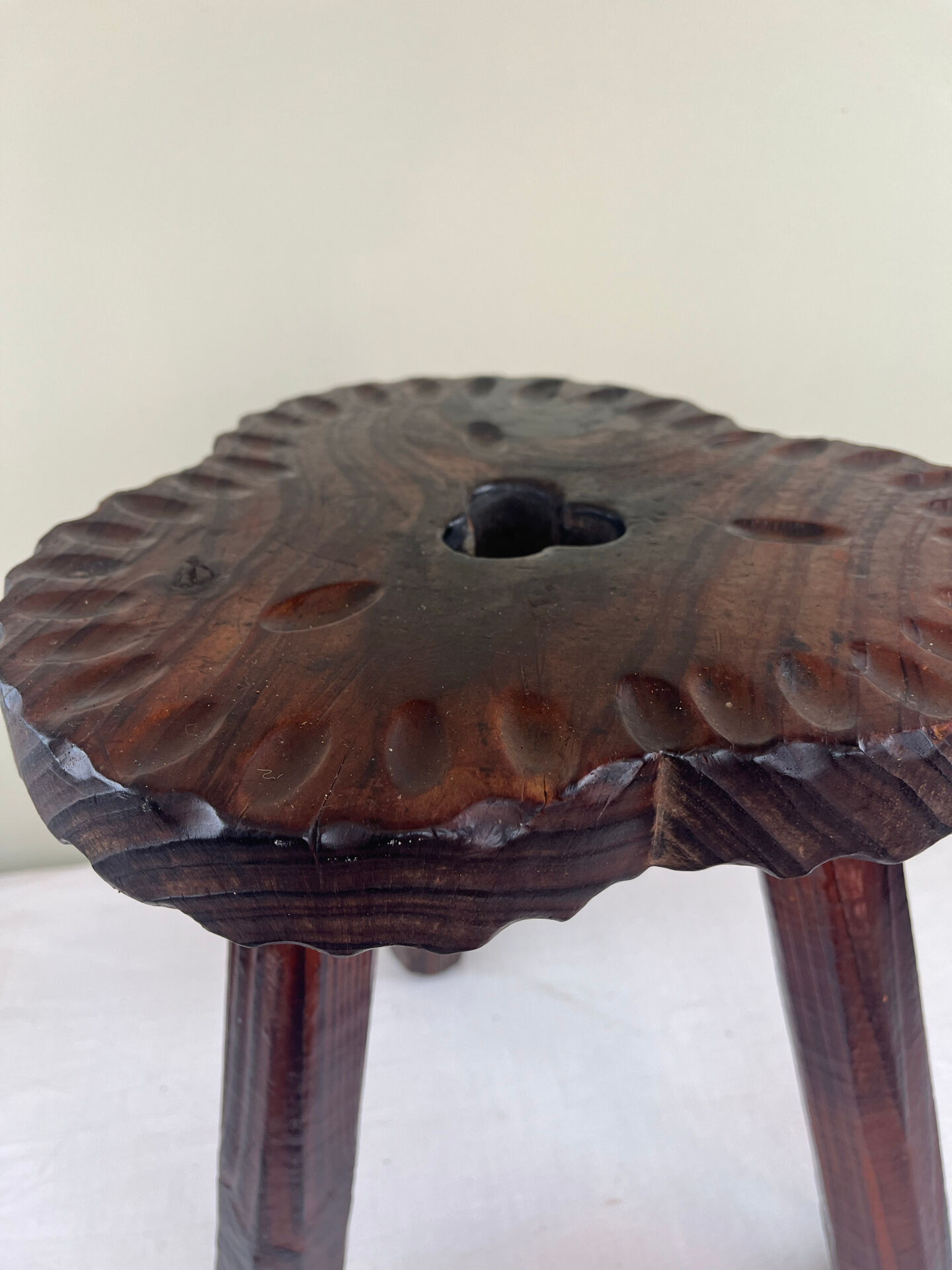 Brutalist tripod stool