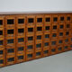 Vintage Dutch Oak Haberdashery Shop Cabinet / Vitrine, 1950s