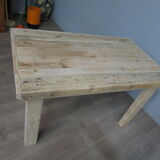 Raw solid wood dining table