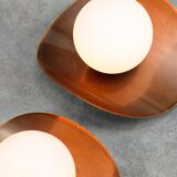 Vintage German Wall Lamps in Copper Plating from Ist Ellux, 1980s, set of 2