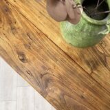 Solid wood box counter.