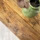 Solid wood box counter.