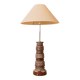 XXL ceramic floor lamp with shade - 1960s