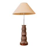 Lampadaire XXL en céramique avec abat-jour - années 1960