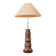 XXL ceramic floor lamp with shade - 1960s